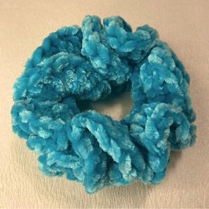 Handmade Crocheted Chenille Hair Scrunchie
